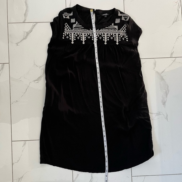 George/ Black boho dress/ Midi/  White embroidery/ Size US L - Picture 12 of 12